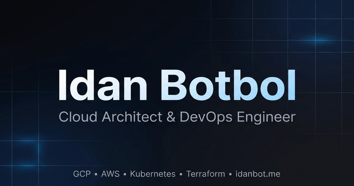 Idan Botbol — Cloud Architect & DevOps Engineer